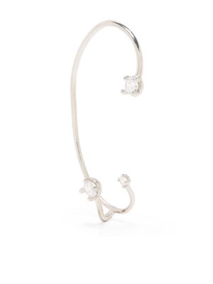 Panconesi Three Point crystal-embellished earcuff - Silver