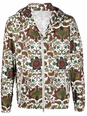 Low Brand floral-print hooded jacket - Green