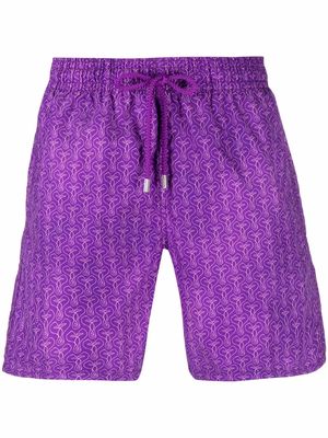 Vilebrequin abstract-pattern swim shorts - Purple