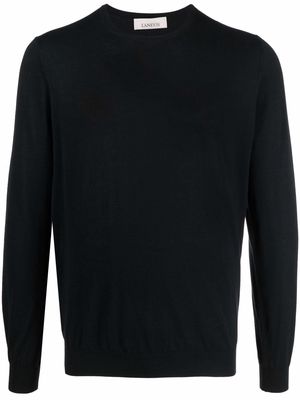 Laneus crew-neck fine-knit jumper - Black