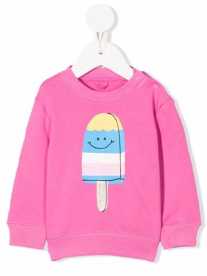 Stella McCartney Kids lollipop-print cotton sweatshirt - Pink