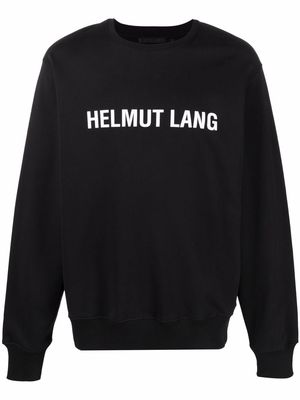 Helmut Lang crew-neck logo-print sweatshirt - Black