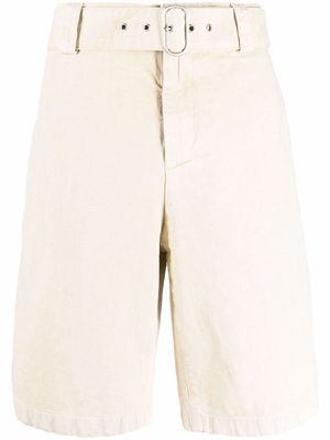 Jil Sander belted knee-length shorts - Neutrals