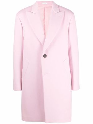 Alexander McQueen single-breasted wool coat - Pink