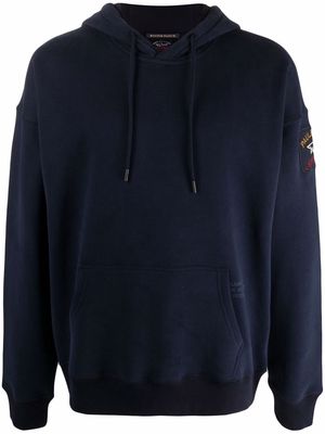 Paul & Shark organic cotton logo-sleeve hoodie - Blue
