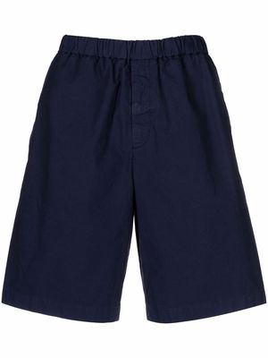 Jil Sander logo-patch detail shorts - Blue
