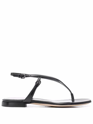 Emporio Armani leather thong-strap sandals - Black