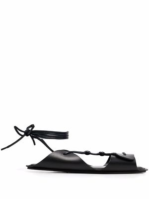 Lemaire tie-fastening open-toe sandals - Black