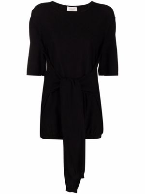 Lemaire belted-waist top - Black