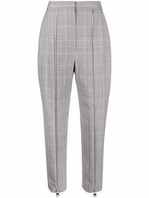 Alexander McQueen Prince of Wales zip-detail trousers - Grey