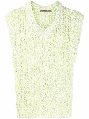 Andersson Bell cable-knit vest top - Green