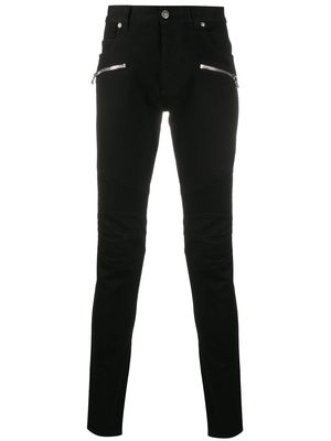 Balmain zipped pocket skinny jeans - Black