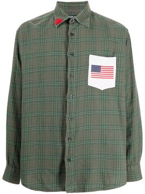 DUOltd USA-print detail shirt - Green