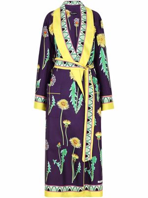 Dolce & Gabbana floral-print robe - Purple
