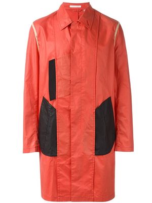 Helmut Lang Pre-Owned colour block coat - Red