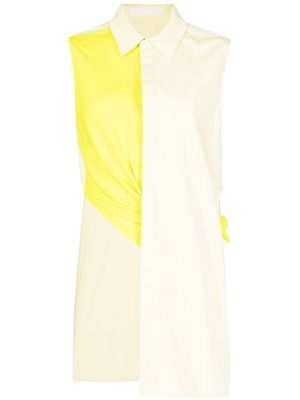 Dion Lee asymmetric sleeveless shirt - Yellow