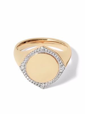 Annoushka 18kt yellow gold Lovelocket diamond signet ring