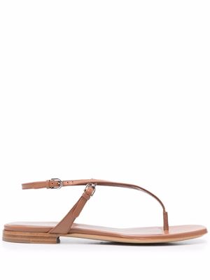 Emporio Armani leather thong-strap sandals - Brown