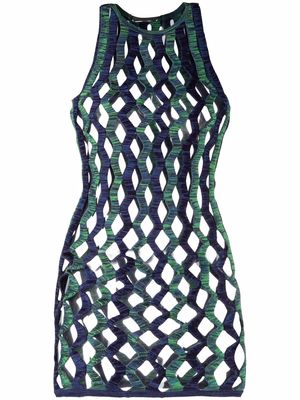 Isa Boulder Nest cut-out detailed mini dress - Blue