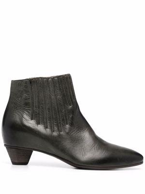 Del Carlo leather ankle boots - Green