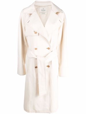 Manuel Ritz belted double-breasted trench coat - Neutrals
