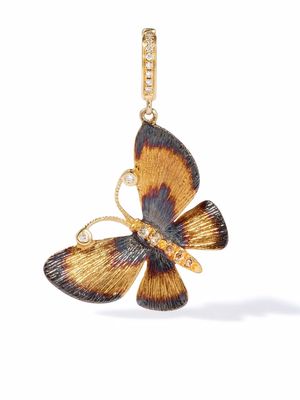 Annoushka 18kt yellow gold Butterfly diamond charm