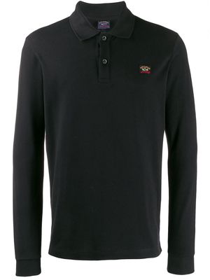 Paul & Shark logo embroidered polo shirt - Black