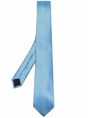 LANVIN jacquard silk tie - Blue
