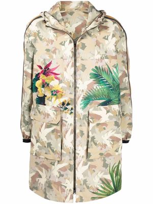 ETRO floral camouflage-print coat - Neutrals