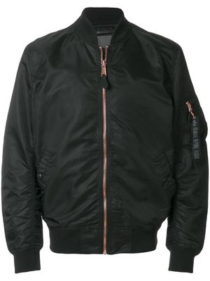 Alpha Industries ruched bomber jacket - Black