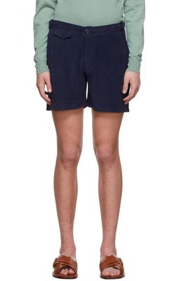 Ralph Lauren Purple Label Navy Terrycloth Shorts