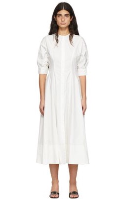 CO White Cotton Midi Dress