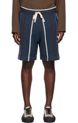 Jil Sander Navy Cotton Shorts