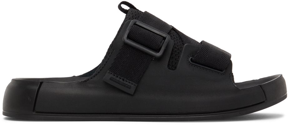 Stone Island Shadow Project Black Slide Sandals