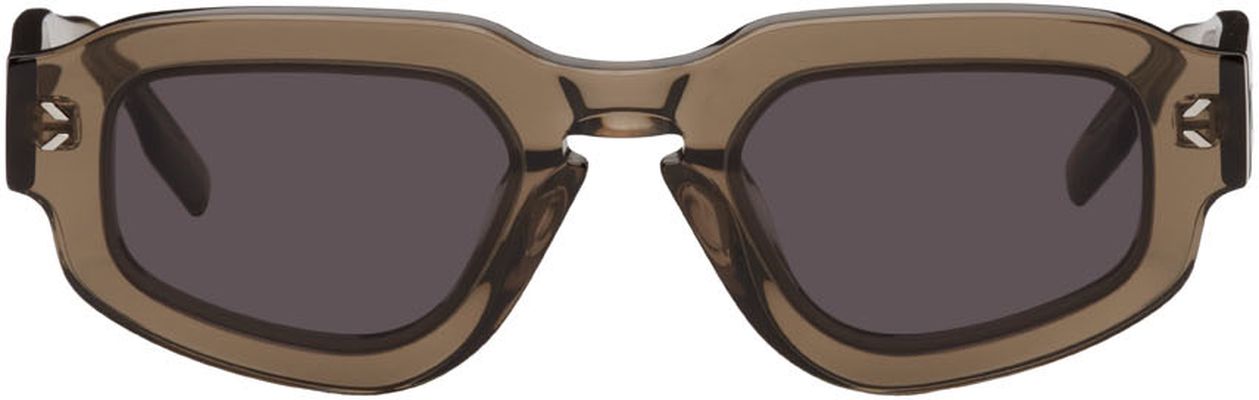 MCQ Brown Rectangular Sunglasses