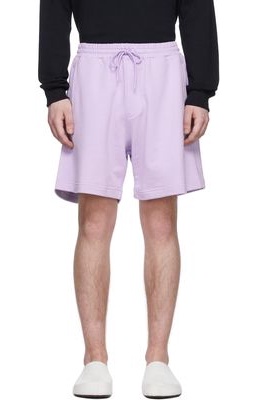 MSGM Purple Cotton Shorts