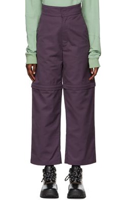 GR10K Purple Polyester Trousers