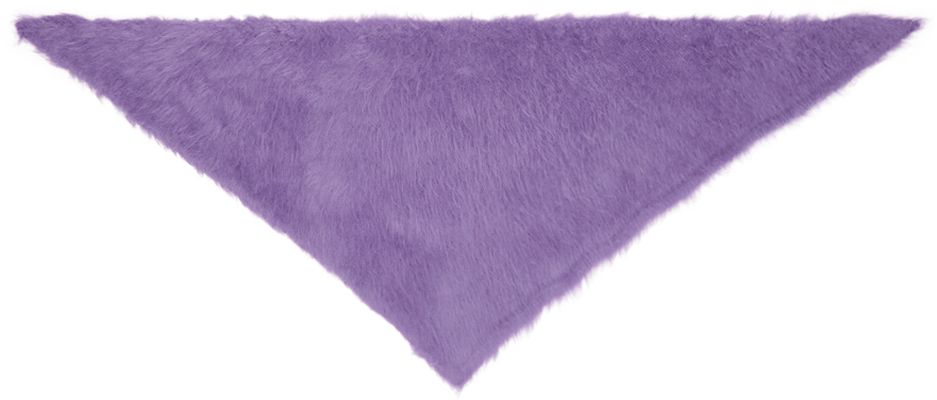Jil Sander Purple Silk Scarf