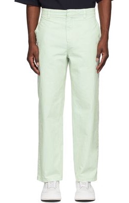 Jil Sander Green Cotton Trousers