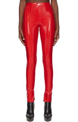 adidas x IVY PARK Red Faux-Latex Trousers
