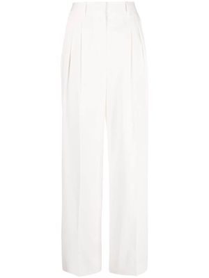 There Was One pleat-detail tailored trousers - White
