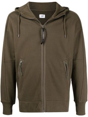 C.P. Company zip-front goggle hoodie - Green
