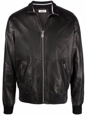 There Was One zip-up leather jacket - Black