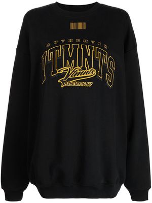 VTMNTS logo-print cotton sweatshirt - Black