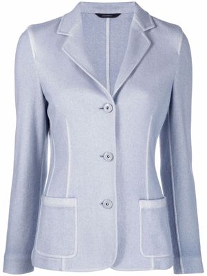 Colombo single-breasted cashmere-blend blazer - Blue