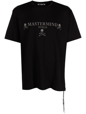 Mastermind World crystal embellished logo cotton T-shirt - Black