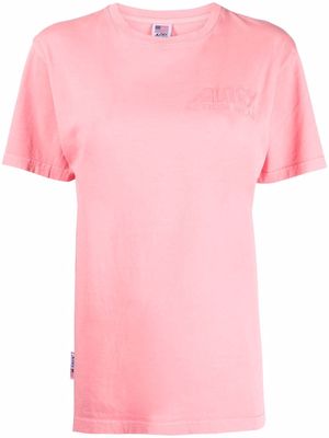 Autry embossed-logo cotton T-Shirt - Pink