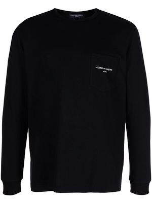 Comme Des Garçons Homme logo-print long-sleeve cotton top - Black