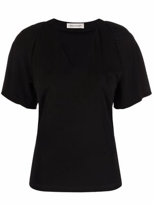 There Was One V-neck short-sleeve blouse - Black