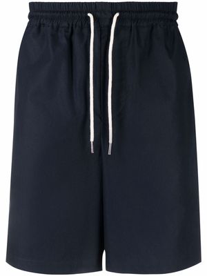 There Was One contrasting trim track shorts - Blue